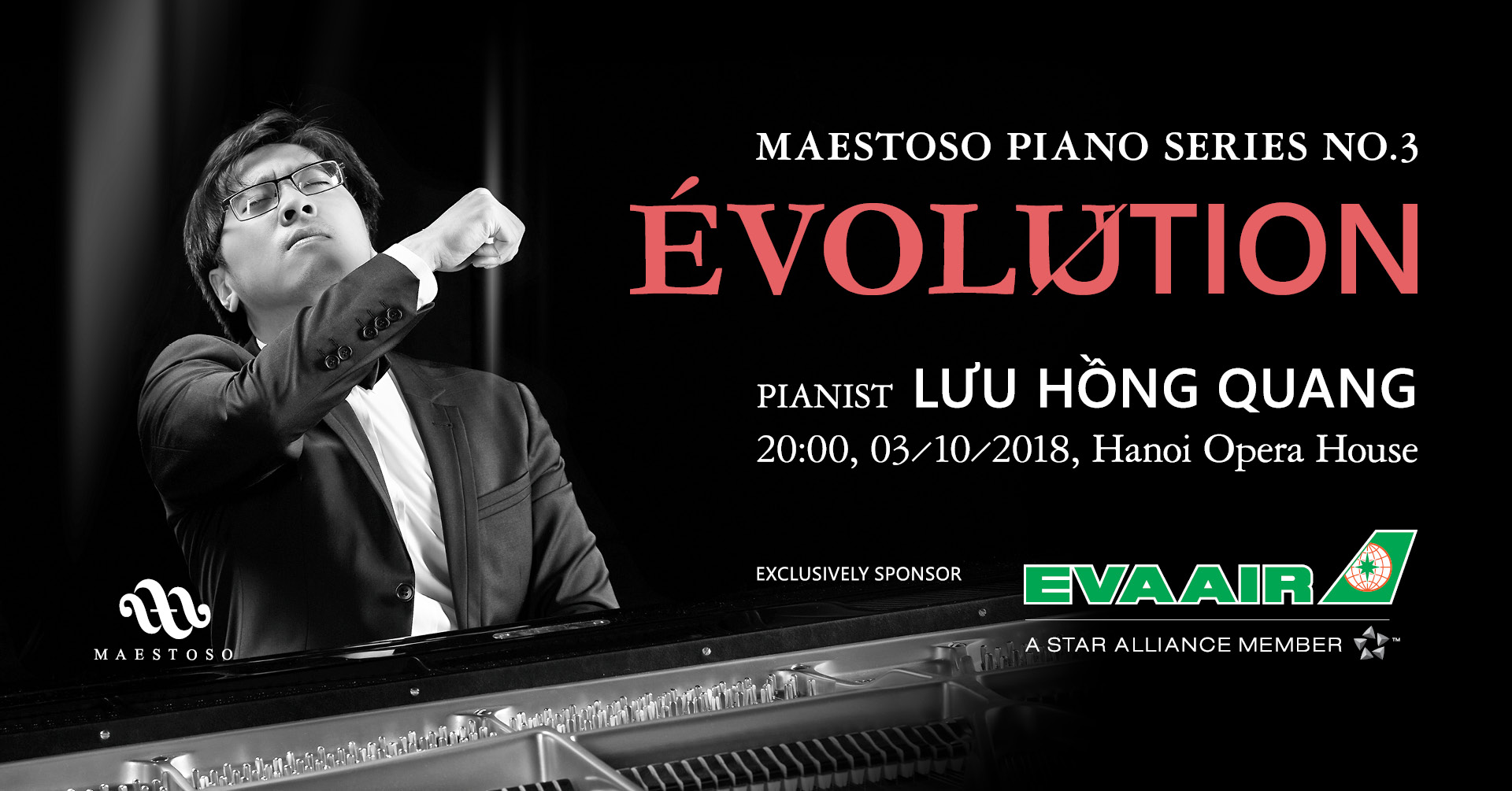 PIANO SERIES NO.3 – ÉVOLUTION: Đánh dấu sự trở lại của nghệ sĩ Lưu Hồng Quang